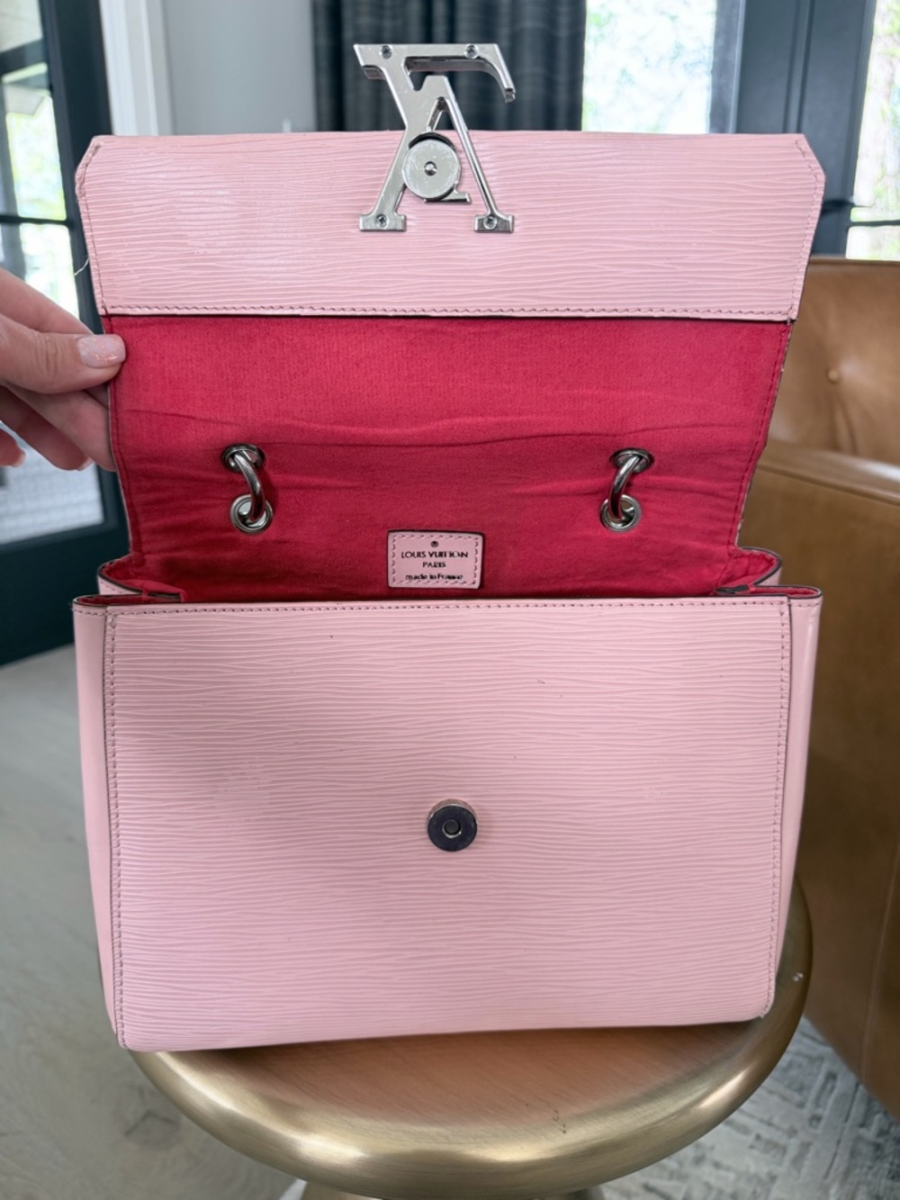 Louis Vuitton Pink Epi Leather Top Handle Satchel - Picture 12 of 16
